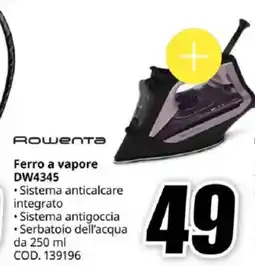 MediaWorld Rowenta Ferro a vapore DW4345 offerta