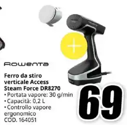 MediaWorld Rowenta Ferro da stiro verticale Access Steam Force DR8270 offerta
