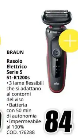 MediaWorld BRAUN Rasoio Elettrico Serie 5 51-R1200s offerta