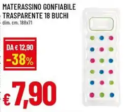 A&O Materassino gonfiabile trasparente 18 buchi offerta