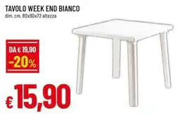 A&O Tavolo week end bianco offerta