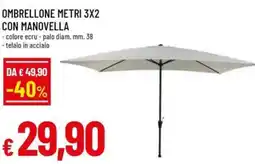 A&O Ombrellone metri 3×2 con manovella offerta