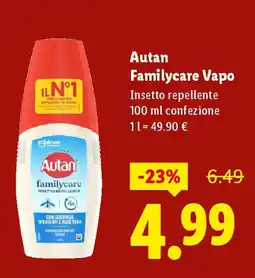 Lidl Autan Familycare Vapo offerta