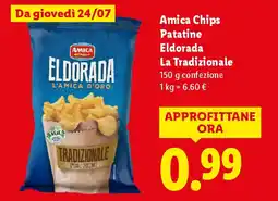 Lidl Amica chips patatine eldorada La Tradizionale confezione offerta
