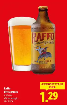 Lidl Raffo Birra grezza 4.8 % Vol. bottiglia offerta