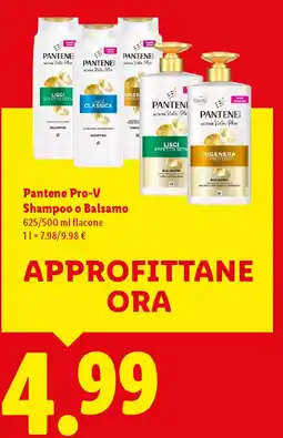 Lidl Pantene Pro-V Shampoo o Balsamo flacone offerta