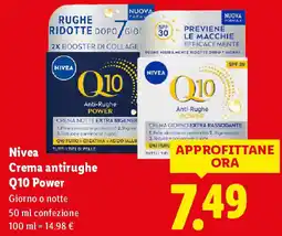 Lidl Nivea Crema antirughe Q10 Power offerta