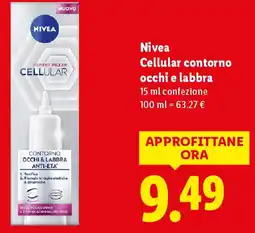 Lidl Nivea Cellular contorno occhi e labbra confezione offerta