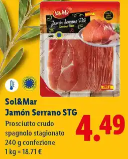 Lidl Sol&Mar Jamón Serrano STG offerta