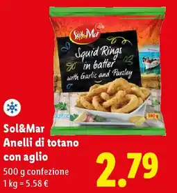 Lidl Sol&Mar Anelli di totano con aglio confezione offerta