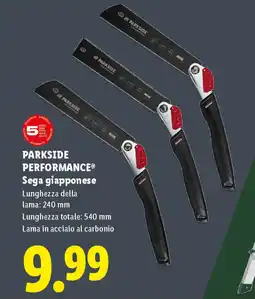 Lidl PARKSIDE PERFORMANCE Sega giapponese offerta