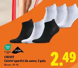 Lidl CRIVIT Calzini sportivi da uomo, 3 paia offerta