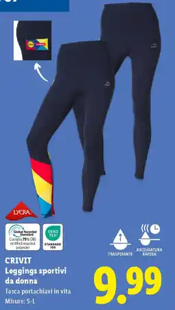 Lidl CRIVIT Leggings sportivi da donna offerta