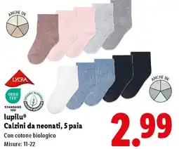 Lidl lupilu Calzini da neonati, 5 paia offerta