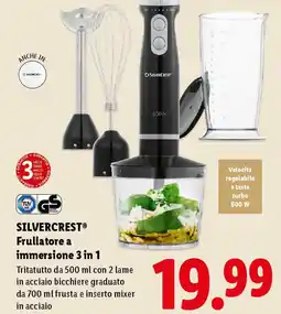 Lidl SILVERCREST Frullatore a immersione 3 in 1 offerta