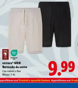 Lidl esmara MEN Bermuda da uomo offerta