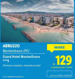Lidl ABRUZZO Montesilvano (PE) Grand Hotel Montesilvano offerta