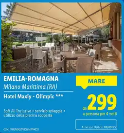 Lidl EMILIA-ROMAGNA Milano Marittima (RA) Hotel Maxiy - Olimpic offerta