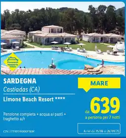 Lidl SARDEGNA Castiadas (CA) Limone Beach Resort offerta