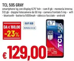 A&O TCL 505 gray offerta