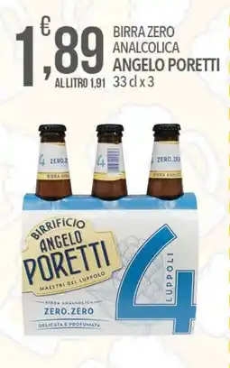 Iper Nonna Isa Birra zero analcolica ANGELO PORETTI offerta