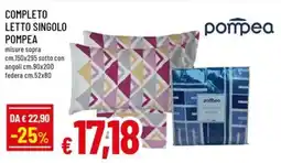 A&O Completo letto singolo POMPEA offerta