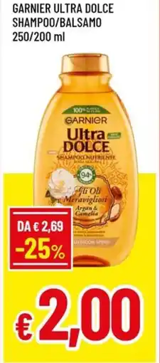 A&O Garnier ultra dolce shampoo/balsamo offerta