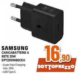 Ipercoop SAMSUNG CARICABATTERIE A RETE 25W EPT2510NBEGEU offerta