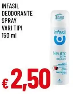 A&O Infasil deodorante spray vari tipi offerta