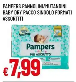 A&O Pampers pannolini/mutandini baby dry pacco singolo formati assortiti offerta