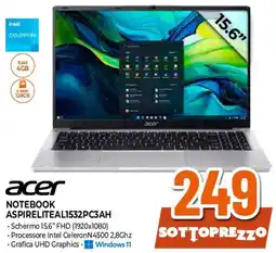 Ipercoop acer NOTEBOOK ASPIRELITEAL1532PC3AH offerta