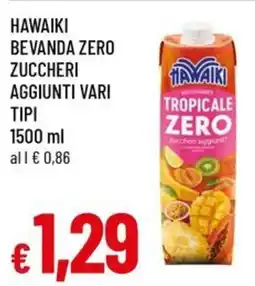 A&O Hawaiki bevanda zero zuccheri aggiunti vari tipi offerta