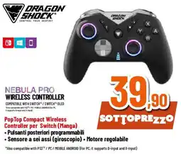 Ipercoop Dragon shock nebula pro wireless controller offerta