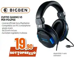 Ipercoop BIGBEN CUFFIE GAMING V3 PER PS4/PS5 offerta