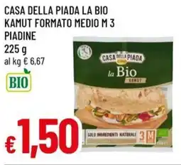 A&O Casa della piada la bio kamut formato medio M3 piadine offerta