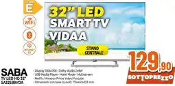 Ipercoop SABA TV LED HD 32" SA32S89VDA offerta