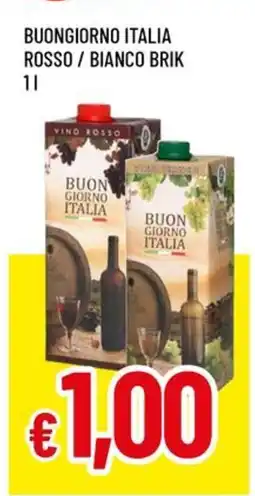 A&O Buongiorno italia rosso bianco brik offerta