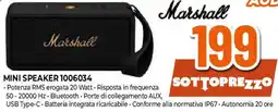 Ipercoop Marshall MINI SPEAKER 1006034 offerta