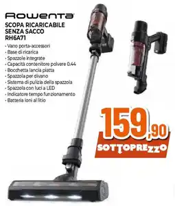 Rowenta SCOPA RICARICABILE SENZA SACCO RH6A71