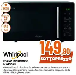 Ipercoop Whirlpool FORNO MICROONDE MWP253B offerta