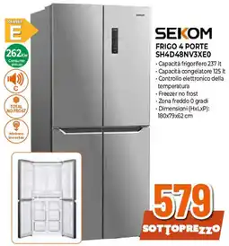 Ipercoop SEKOM FRIGO 4 PORTE SH4D48NV3XE0 offerta