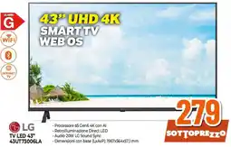 Ipercoop LG TV LED 43" 43UT73006LA offerta