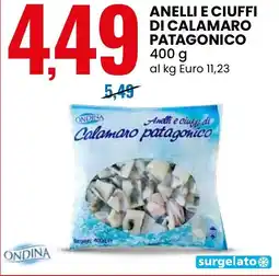 Eurospin Anelli e ciuffi di calamaro patagonico ONDINA offerta