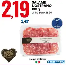 Eurospin Salame nostrano AMO ESSERE offerta