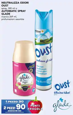 Esselunga Neutralizza odori oust o automatic spray GLADE offerta