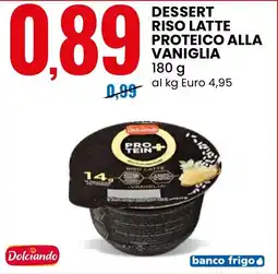 Eurospin Dessert riso latte proteico alla vaniglia Dolciando offerta