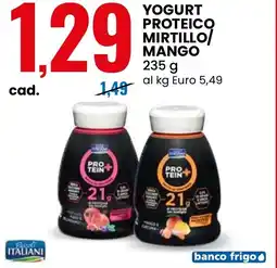 Eurospin Yogurt proteico mirtillo mango Pascoti ITALIANI offerta