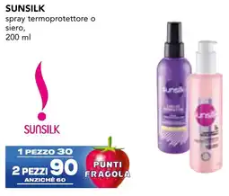 Esselunga SUNSILK spray termoprotettore o siero offerta
