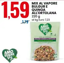 Eurospin Mix al vapore bulgur e quinoa all'ortolana AMO ESSERE offerta