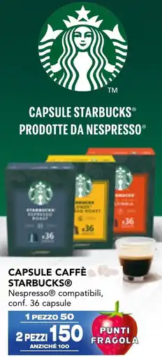 Esselunga Capsule caffè STARBUCKS offerta